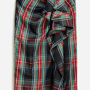 J crew tartan plaid ruffle skirt 12